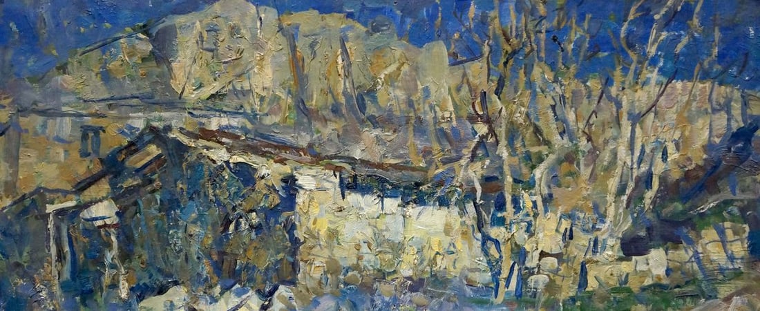 Oil painting Landscape Kropko Alexander Petrovich: Title: Oil painting Landscape Kropko Alexander Petrovich Description: NoVerns 268 *** ABOUT THIS PAINTING *** * TITLE: "Landscape" * ARTISTS: Kropko Alexander Petrovich * SIZE: 23x56 cm/'9.05x22.04 in