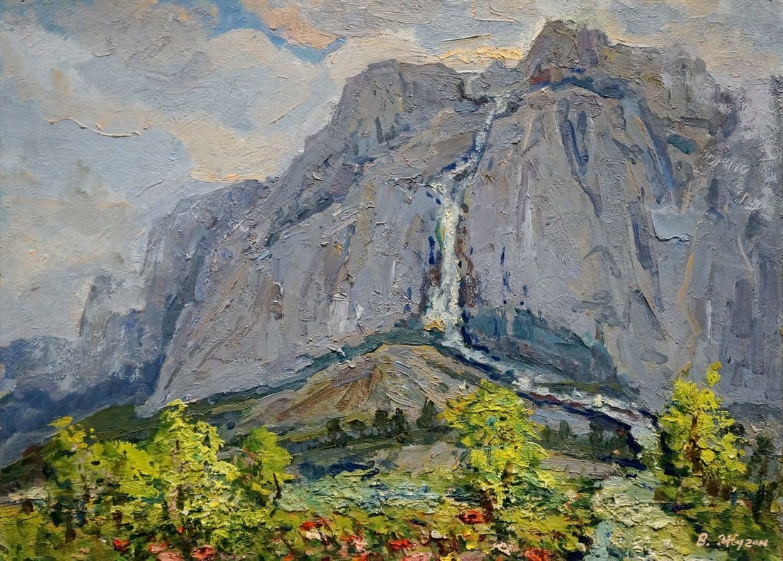 Oil painting Mount Ai-Petri Zhugan Vladimir Alexandrovich: Title: Oil painting Mount Ai-Petri Zhugan Vladimir Alexandrovich Description: NoVerns 403 *** ABOUT THIS PAINTING *** * TITLE: "Mount Ai-Petri" * ARTISTS: Zhugan Vladimir Alexandrovich * SIZE: 50x70