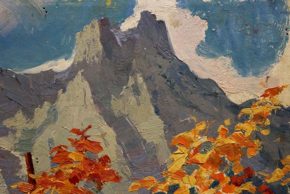 Oil painting Mountain landscape Strelov Arkady Efimovich - 4