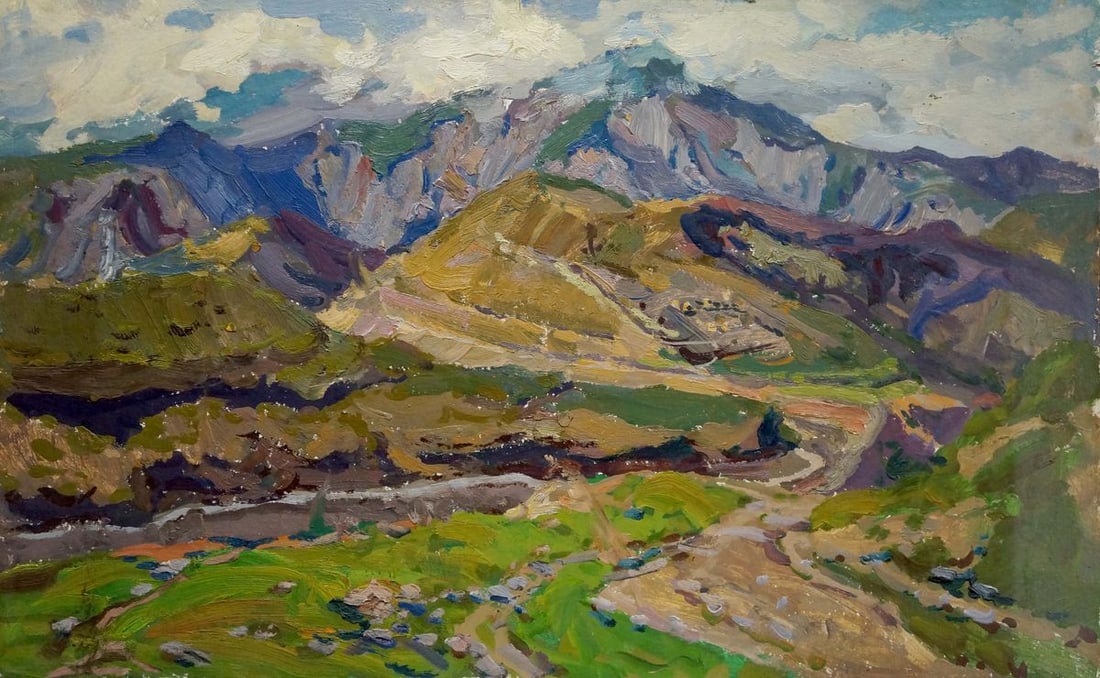 Oil painting Old roads Fomin Anatoly Nikiforovich: Title: Oil painting Old roads Fomin Anatoly Nikiforovich Description: NoVerns 459 *** ABOUT THIS PAINTING *** * TITLE: "Old roads" * ARTISTS: Fomin Anatoly Nikiforovich * SIZE: 50x80 cm/'19.68x31.49
