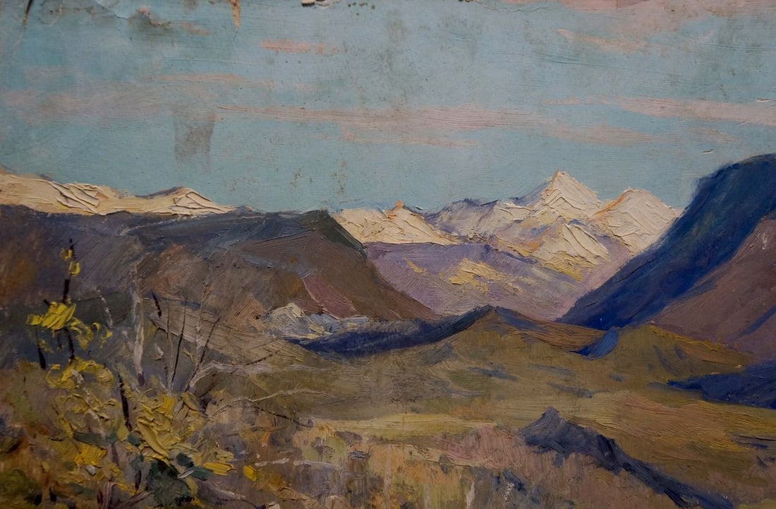 Oil painting Mountains landscape Egorov Boris Kuzmich - 3
