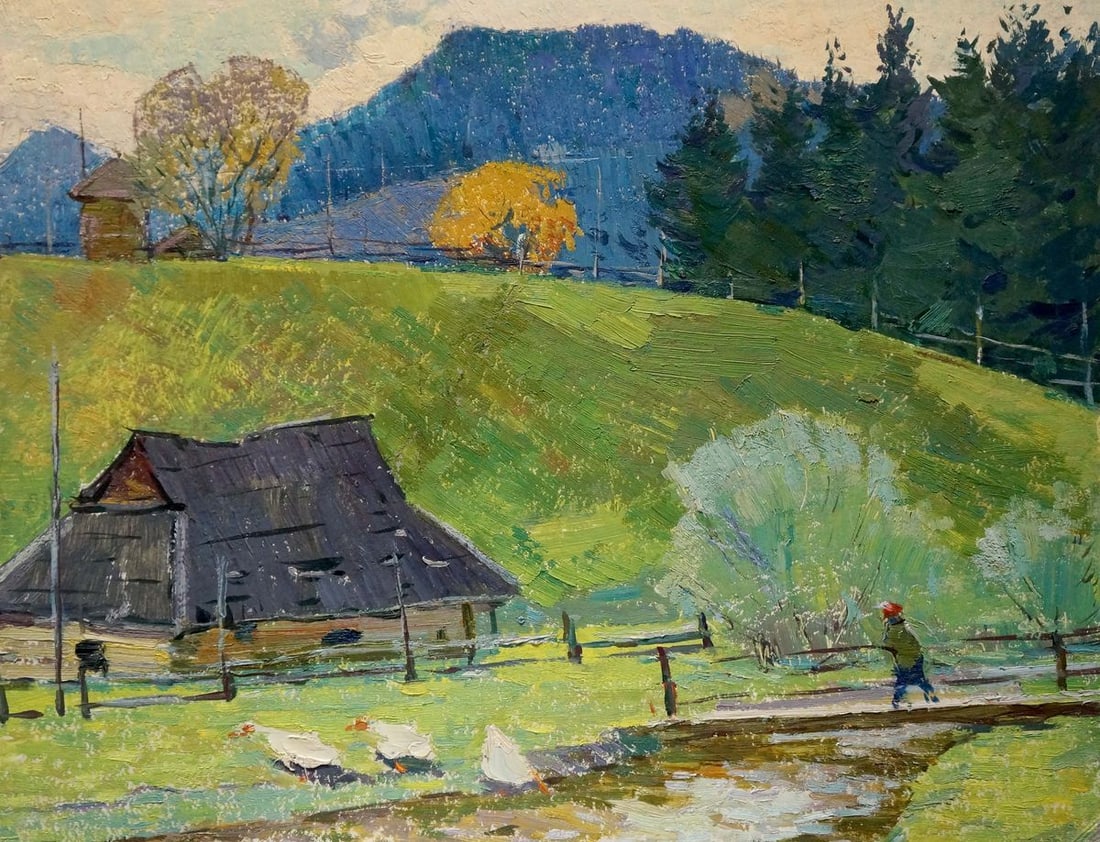 Oil painting Road to the mountains Sevastyanov Viktor Grigorievich: Title: Oil painting Road to the mountains Sevastyanov Viktor Grigorievich Description: NoVerns 758 *** ABOUT THIS PAINTING *** * TITLE: "Road to the mountains" * ARTISTS: Sevastyanov Viktor