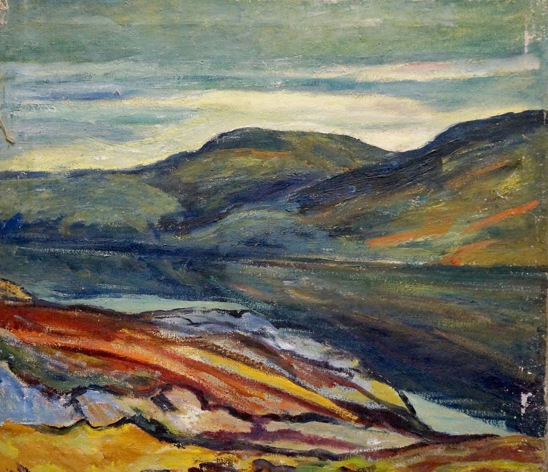 Oil painting Mountain landscape Glyuk Gavriil Martynovich: Title: Oil painting Mountain landscape Glyuk Gavriil Martynovich Description: NoVerns 862 *** ABOUT THIS PAINTING *** * TITLE: "Mountain landscape" * ARTISTS: Glyuk Gavriil Martynovich * SIZE: