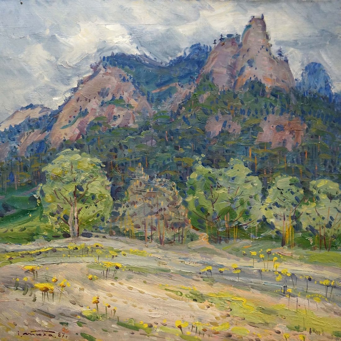 Oil painting Glade Tyukha Ivan Andreevich: Title: Oil painting Glade Tyukha Ivan Andreevich Description: NoVerns 893 *** ABOUT THIS PAINTING *** * TITLE: "Glade" * ARTISTS: Tyukha Ivan Andreevich * SIZE: 70x70 cm/'27.55x27.55 inches' * MEDIUM: