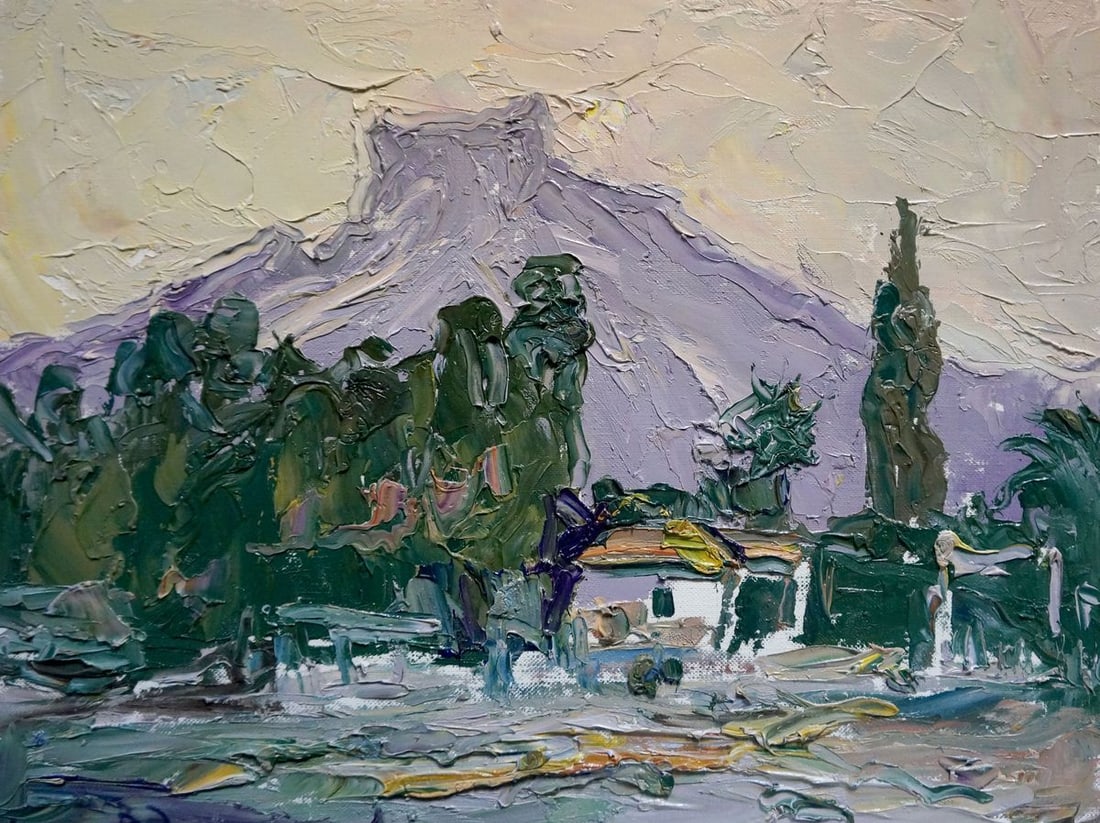 Oil painting Rural landscape Endeberya Victor (1 of 8)