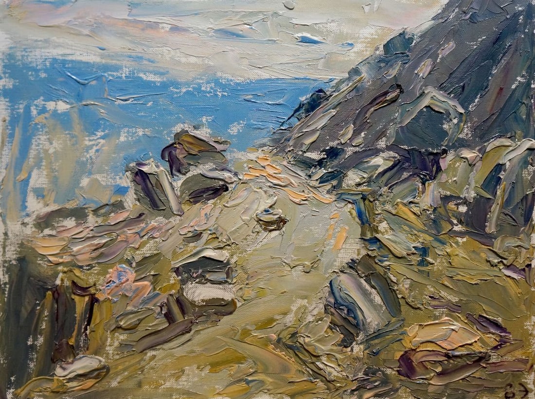 Oil painting With sea views Endeberya Victor: Title: Oil painting With sea views Endeberya Victor Description: NoVerns 1094 *** ABOUT THIS PAINTING *** * TITLE: "With sea views" * ARTISTS: Endeberya Victor * SIZE: 25x33 cm/'9.84x12.99 inches' * M