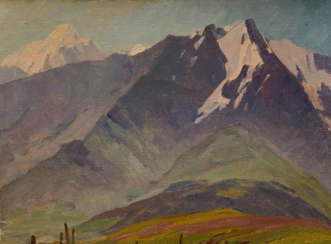 Oil painting Mountain landscape Chernikov Nikolay Vladimirovich: Title: Oil painting Mountain landscape Chernikov Nikolay Vladimirovich Description: NoVerns 1143 *** ABOUT THIS PAINTING *** * TITLE: "Mountain landscape" * ARTISTS: Chernikov Nikolay Vladimirovich * 