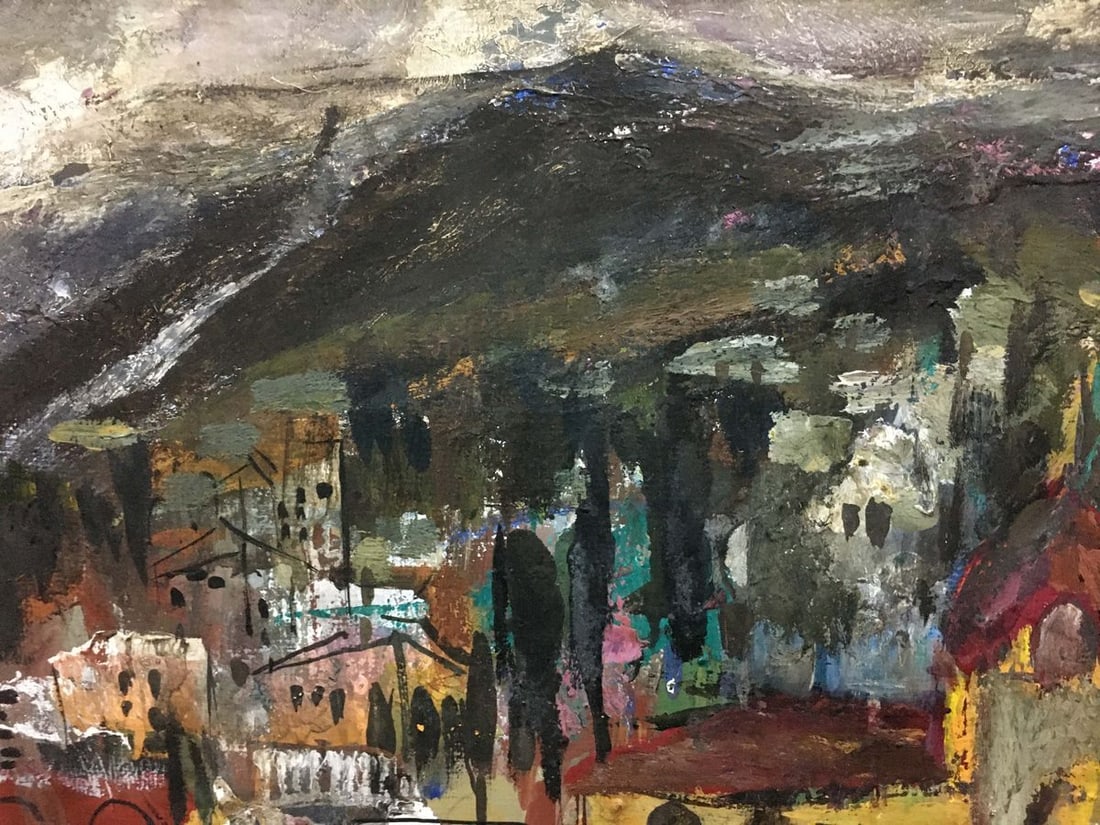 Oil painting City in abstraction Zebek Vladimir Evgenievich - 2