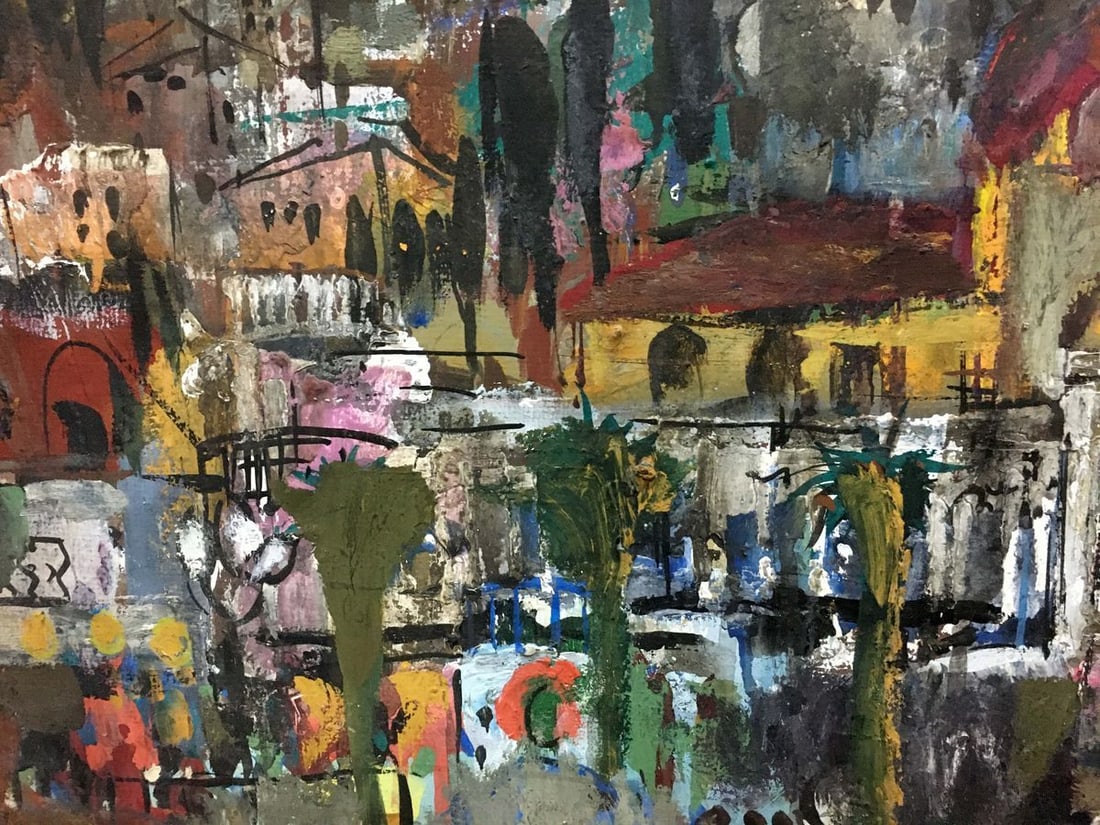 Oil painting City in abstraction Zebek Vladimir Evgenievich - 3
