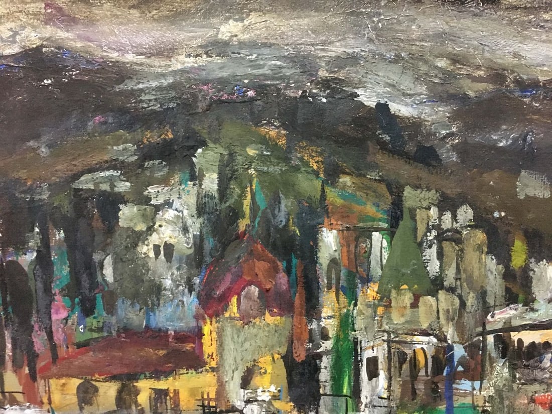 Oil painting City in abstraction Zebek Vladimir Evgenievich - 4