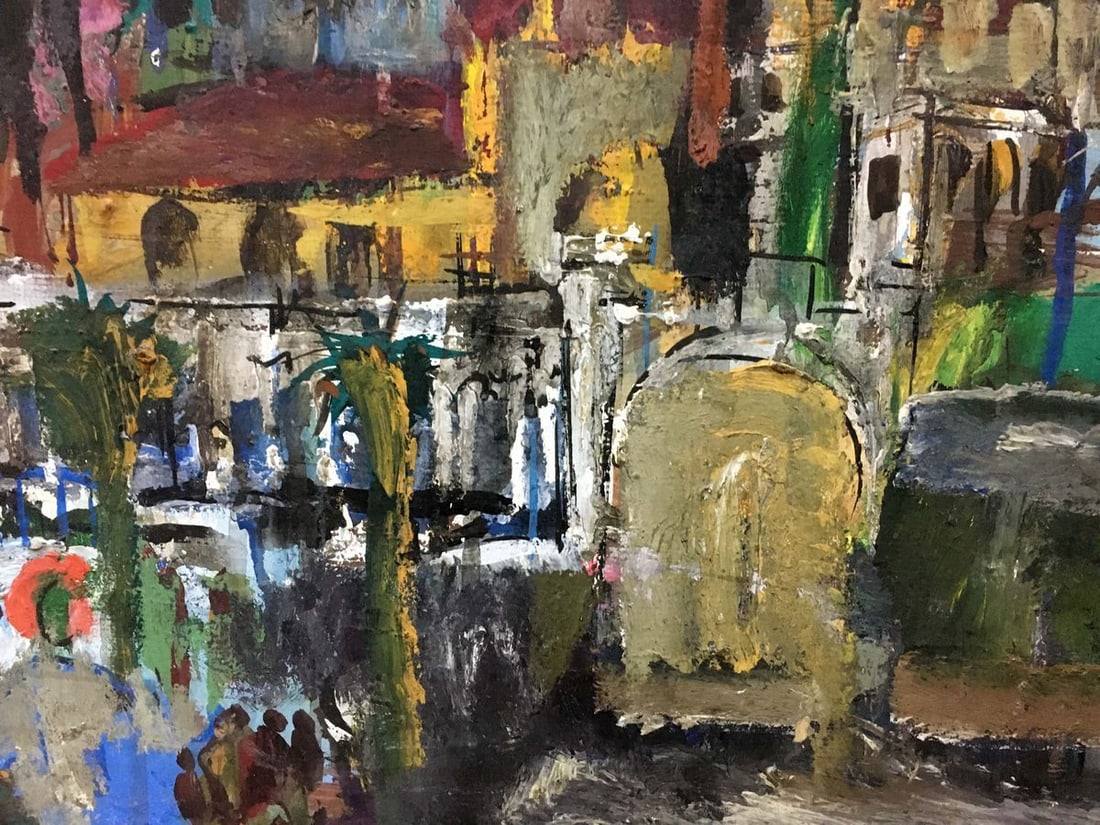 Oil painting City in abstraction Zebek Vladimir Evgenievich - 6