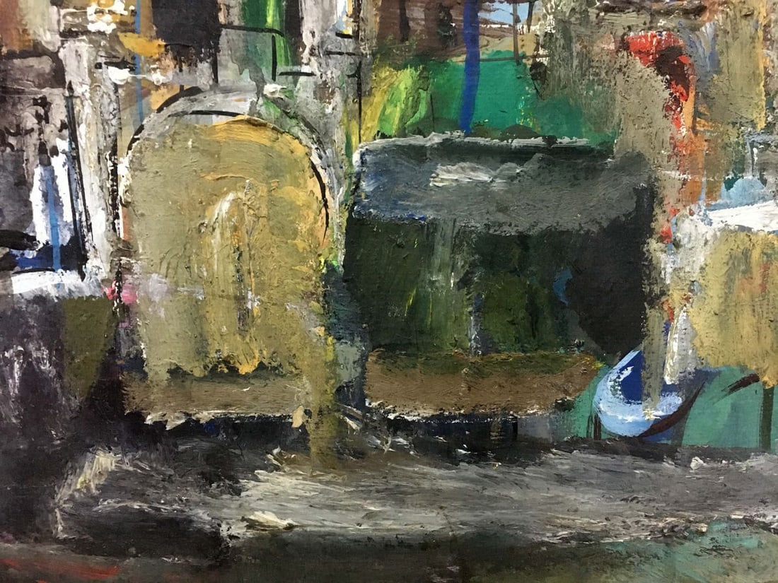 Oil painting City in abstraction Zebek Vladimir Evgenievich - 8
