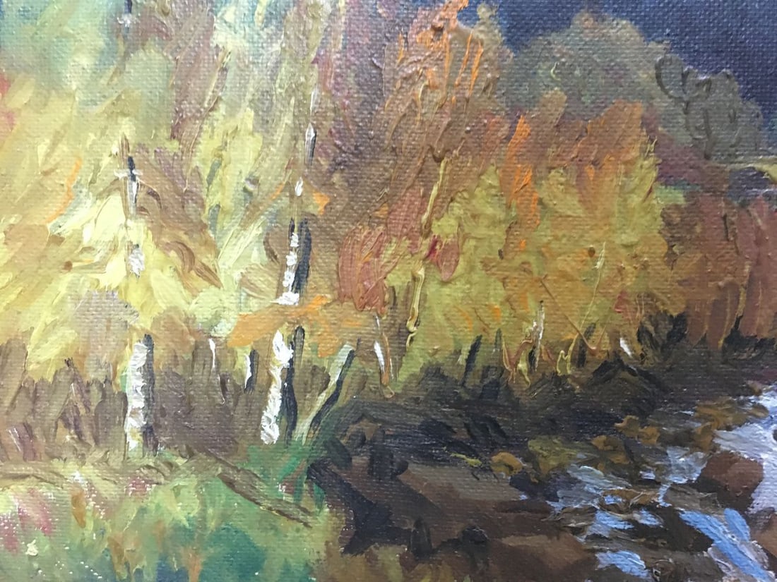 Oil painting Mountain landscape - 3