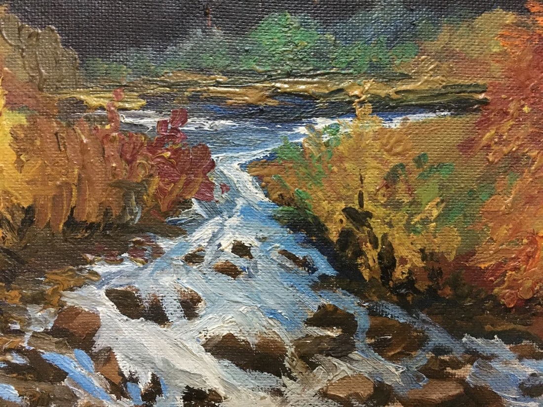 Oil painting Mountain landscape - 4