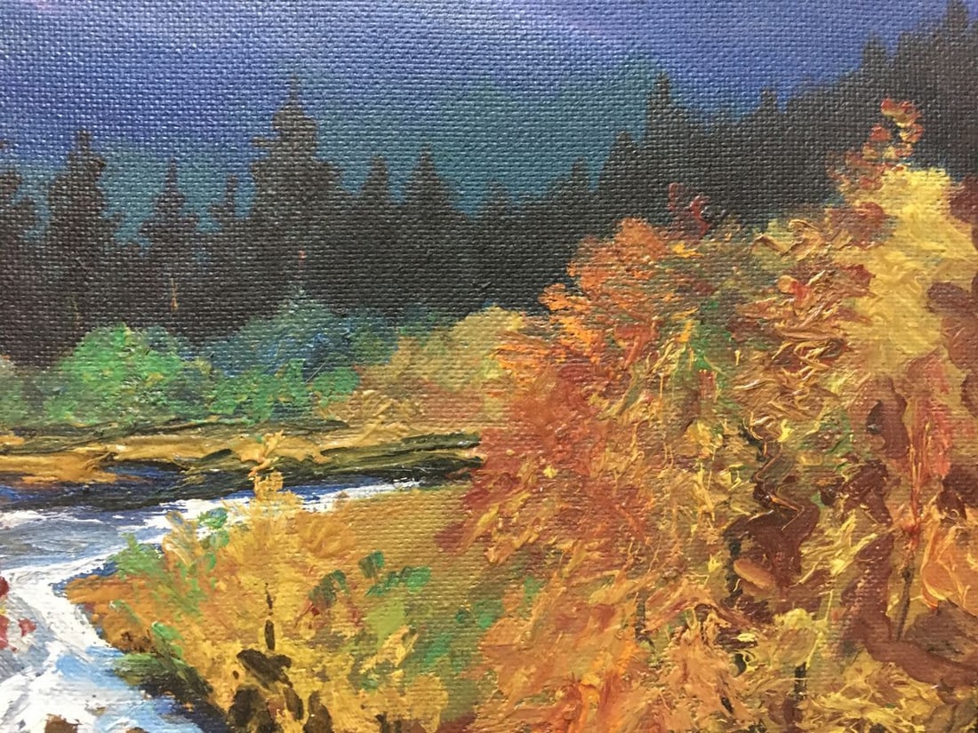 Oil painting Mountain landscape - 6
