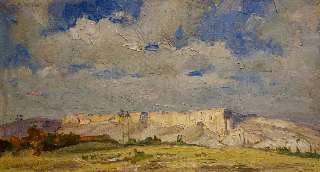 Oil painting Landscape Pozdeev Sergey: Title: Oil painting Landscape Pozdeev Sergey Description: NoVern 645 *** ABOUT THIS PAINTING *** * TITLE: "Landscape" * ARTISTS: Pozdeev Sergey * SIZE: 28x51 cm/'11.02x20.07 inches' * MEDIUM: oil, can