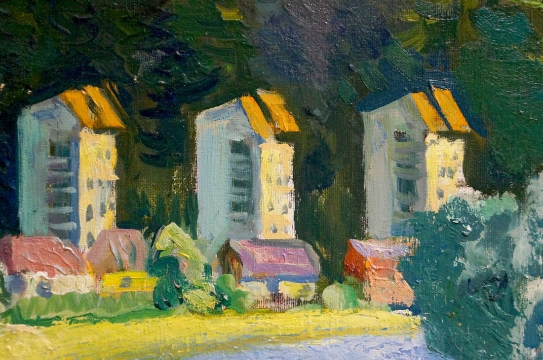 Oil painting Road to the city Mynka Alexander Fedorovich - 6