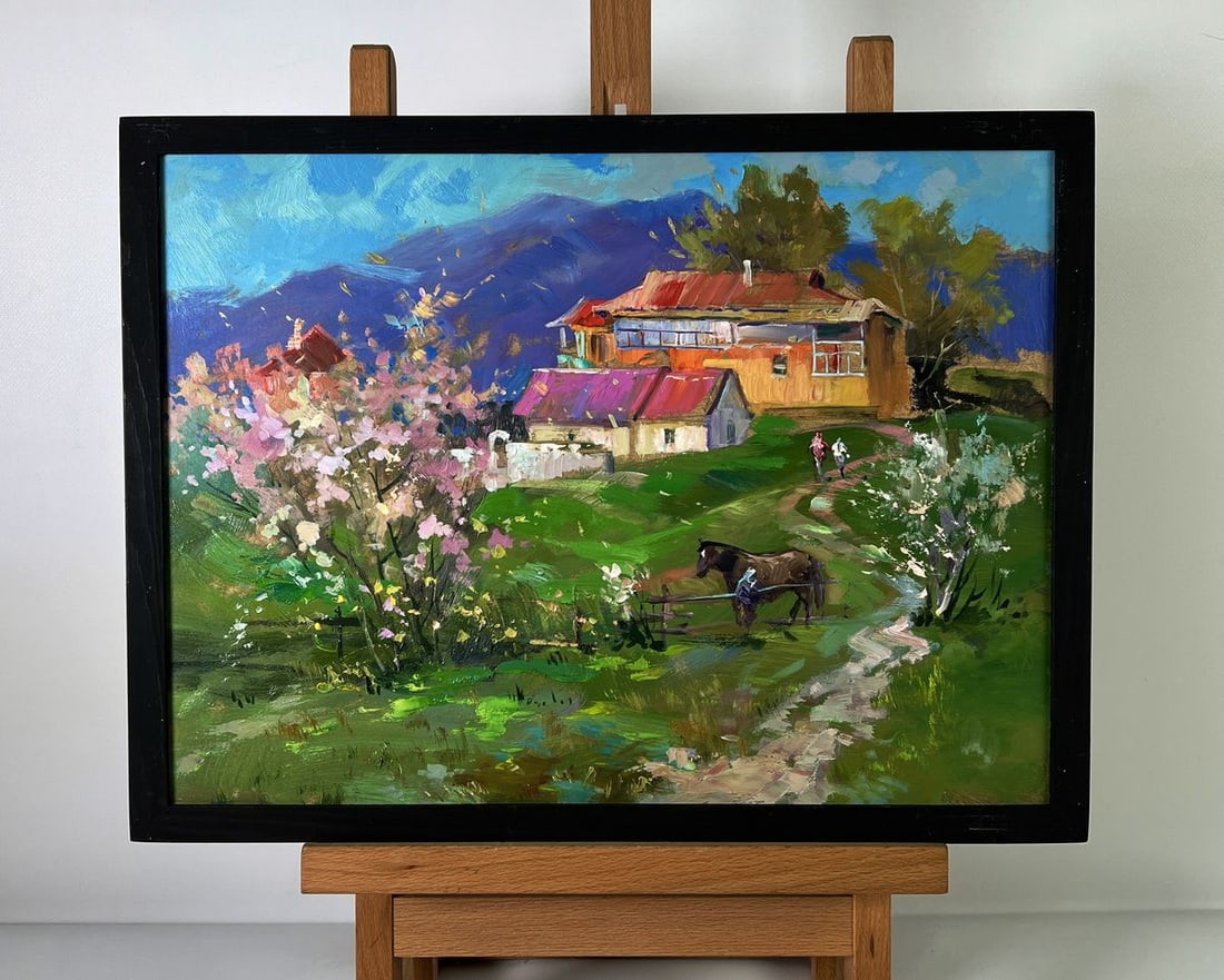 Oil painting House on the Mountain Yuriy Suprunchuk: Title: Oil painting House on the Mountain Yuriy Suprunchuk Description: NoAAA6135*** ABOUT THIS PAINTING **** TITLE: "House on the Mountain"* ARTISTS: Yuriy Suprunchuk* SIZE: 30x40 cm/11.81x15.74 inch