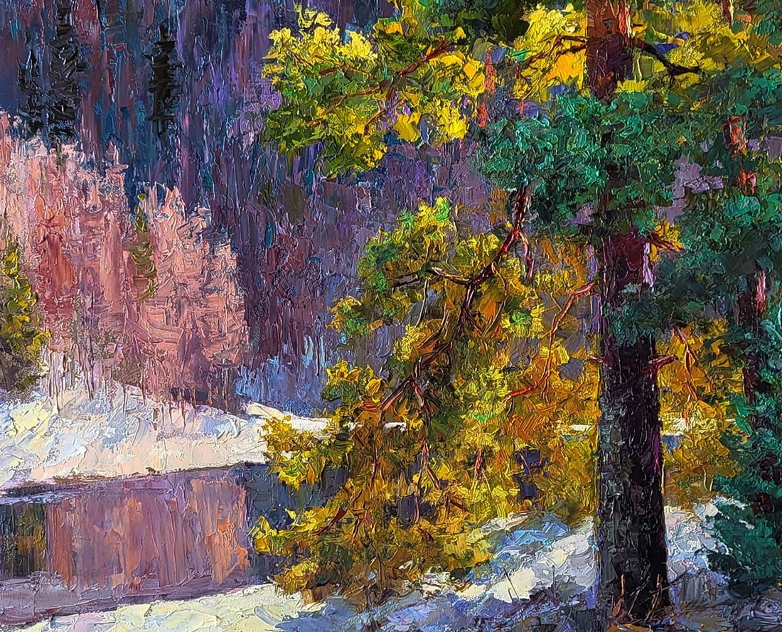 Oil painting It snowed in the mountains Boris Serdyuk - 8