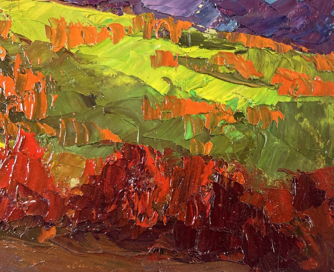 Oil painting Flame of leaves in the autumn wind Boris Serdyuk - 5