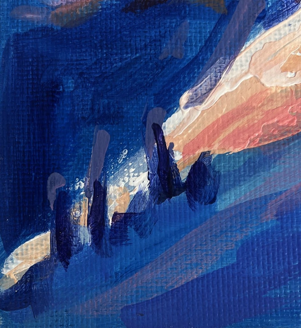 Acrylic painting Holidays in the winter mountains Mykhailo Patskan - 7