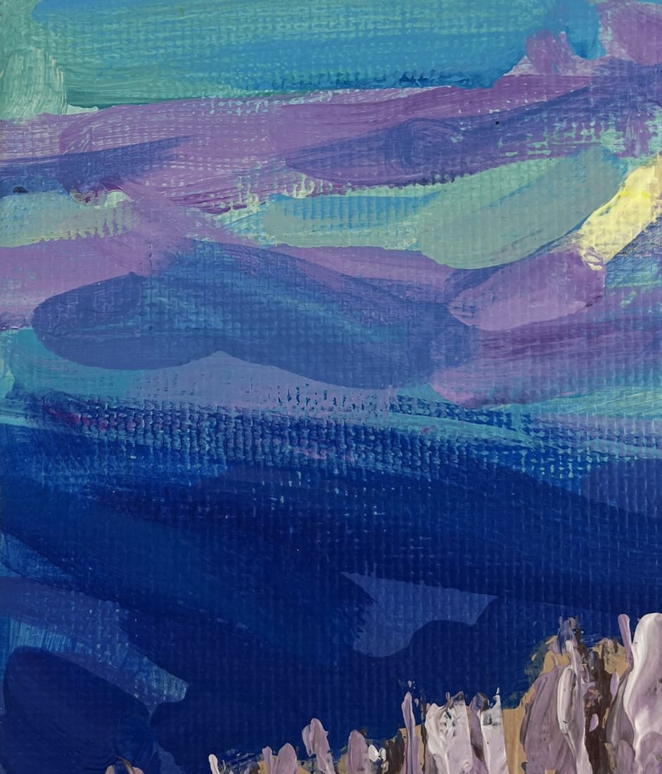 Acrylic painting The beauty of mountain winter Mykhailo Patskan - 6