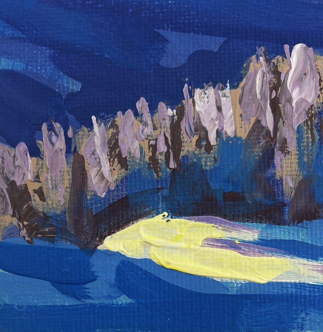 Acrylic painting The beauty of mountain winter Mykhailo Patskan - 7