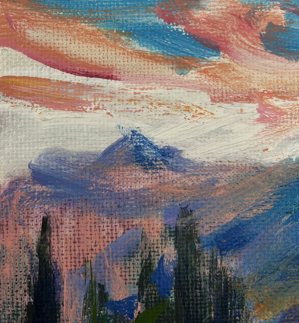 Acrylic painting Walking on the top of the mountains Mykhailo Patskan - 6
