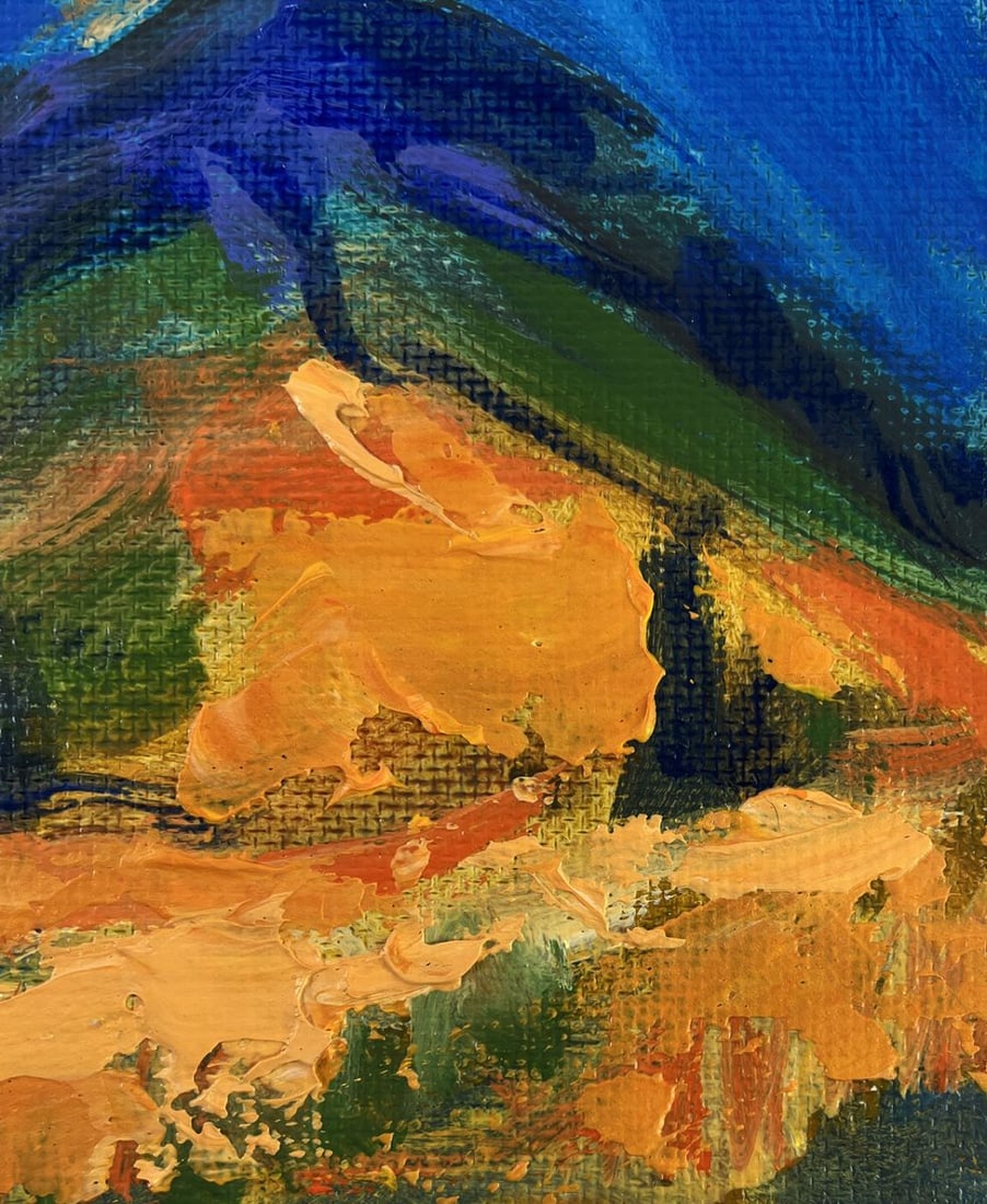 Acrylic painting Walking on the top of the mountains Mykhailo Patskan - 8