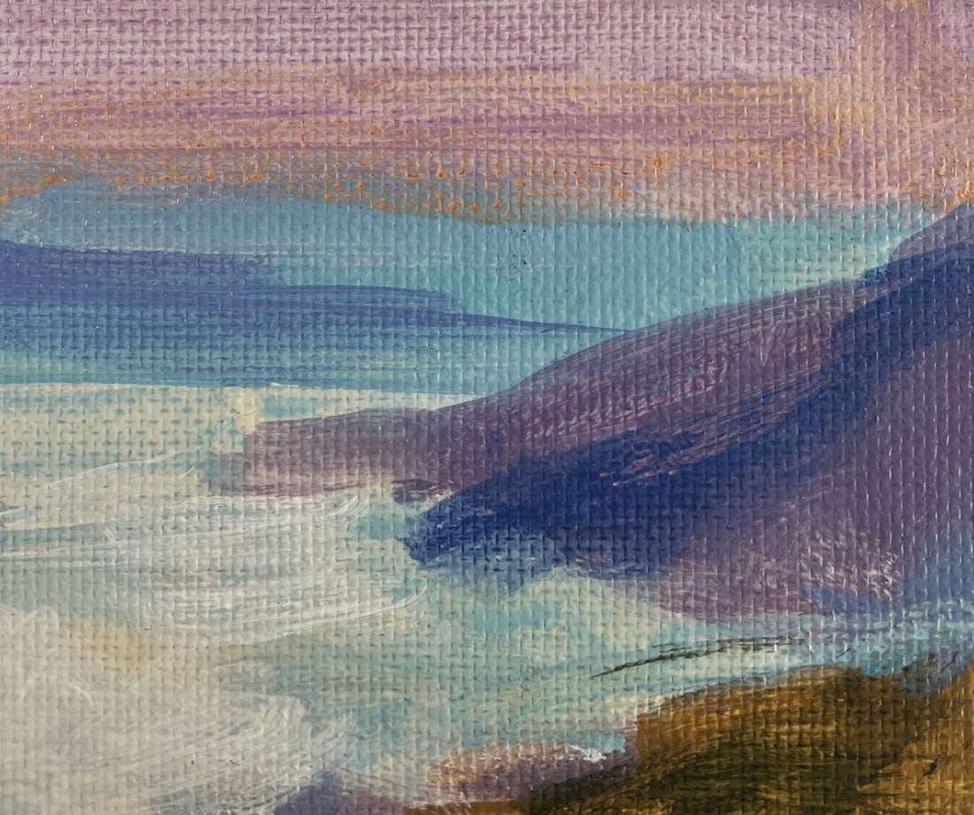Acrylic painting Fog in the mountain valley Mykhailo Patskan - 4