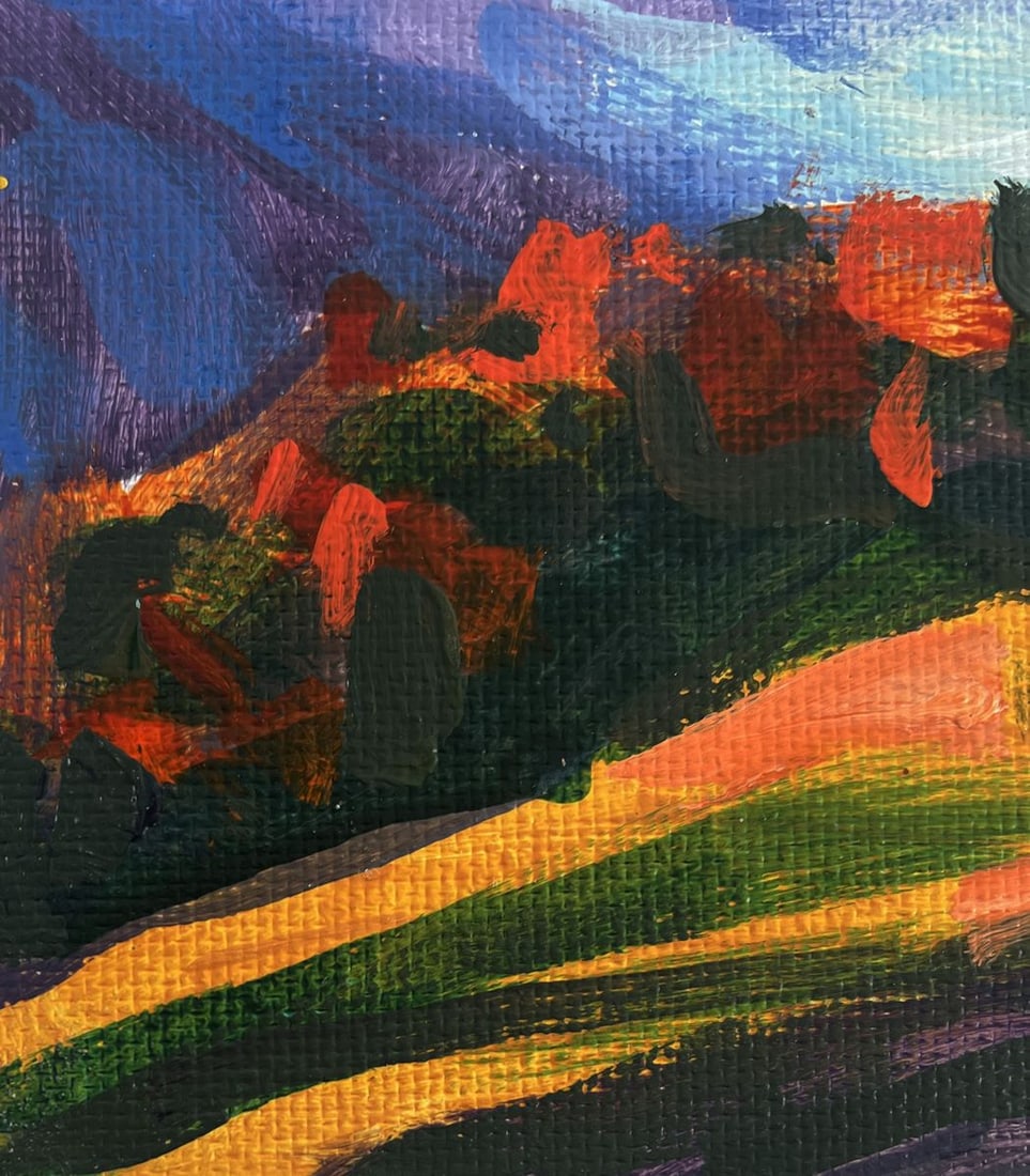 Acrylic painting Fog in the mountain valley Mykhailo Patskan - 7