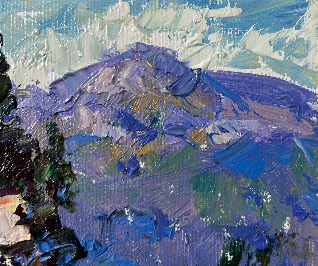 Oil painting Silence in the mountains Alex Kalenyuk - 4