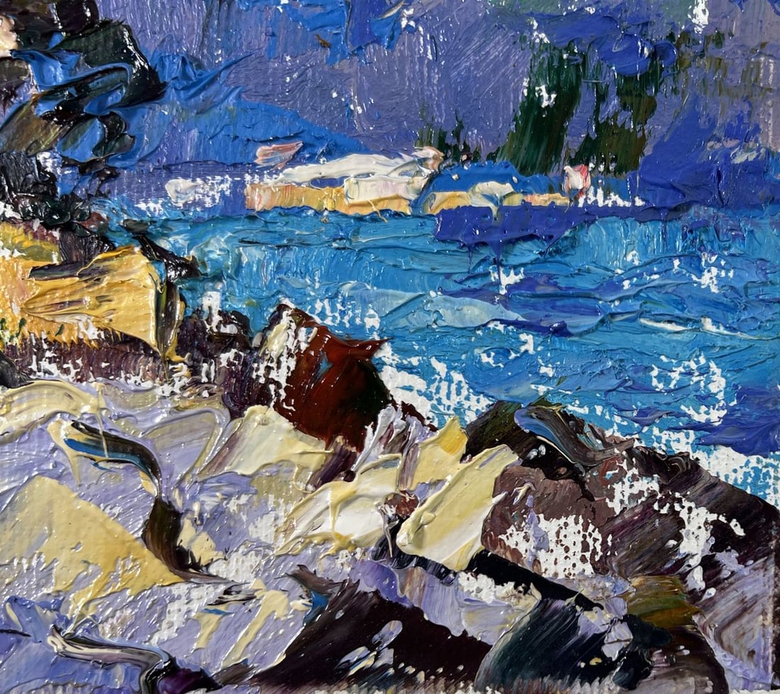 Oil painting Silence in the mountains Alex Kalenyuk - 5