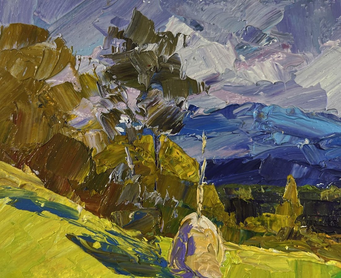 Oil painting Haystack in the mountains Boris Serdyuk - 7