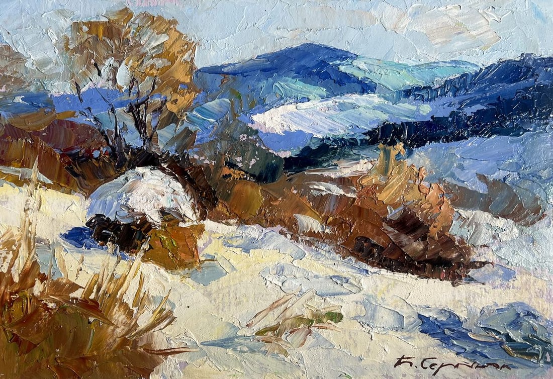Oil painting Winter mountains Boris Serdyuk - 3
