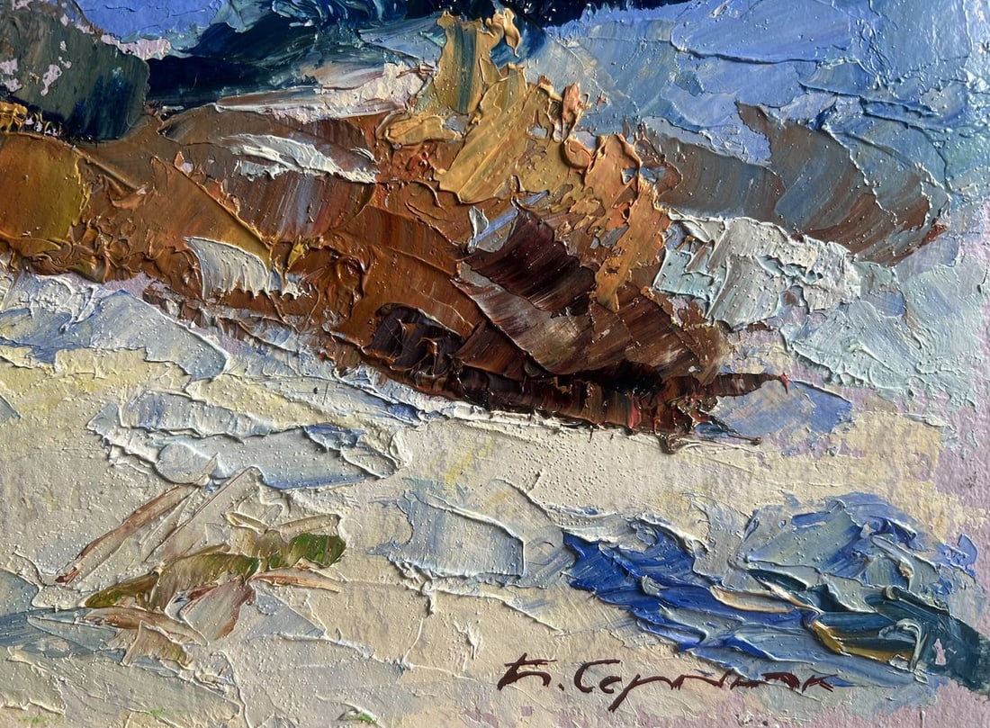 Oil painting Winter mountains Boris Serdyuk - 9