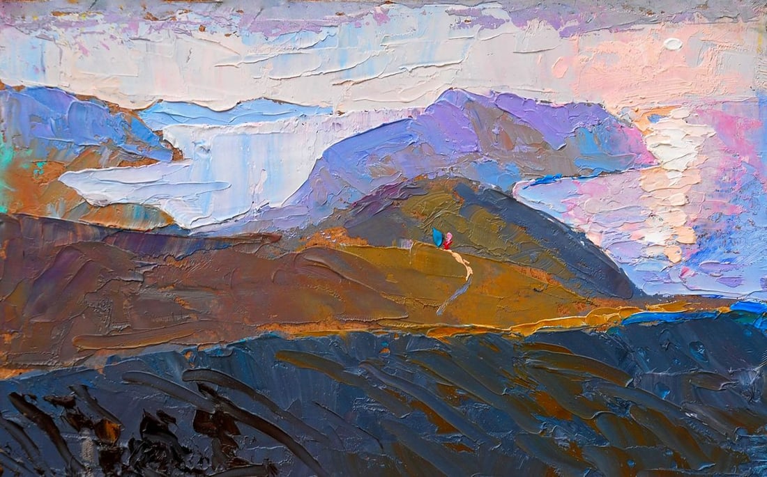 Oil painting Mountain sketch Egor Ktpatunov: Title: Oil painting Mountain sketch Egor Ktpatunov Description: NoSvash 95*** ABOUT THIS PAINTING **** TITLE: "Mountain sketch"* ARTISTS: Egor Ktpatunov * SIZE: 15x26 cm/'5.90x10.23 inches'* MEDIUM:
