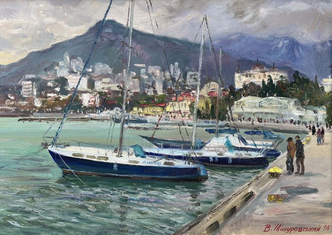 Oil painting City port V. Mishurovsky (1 of 10)