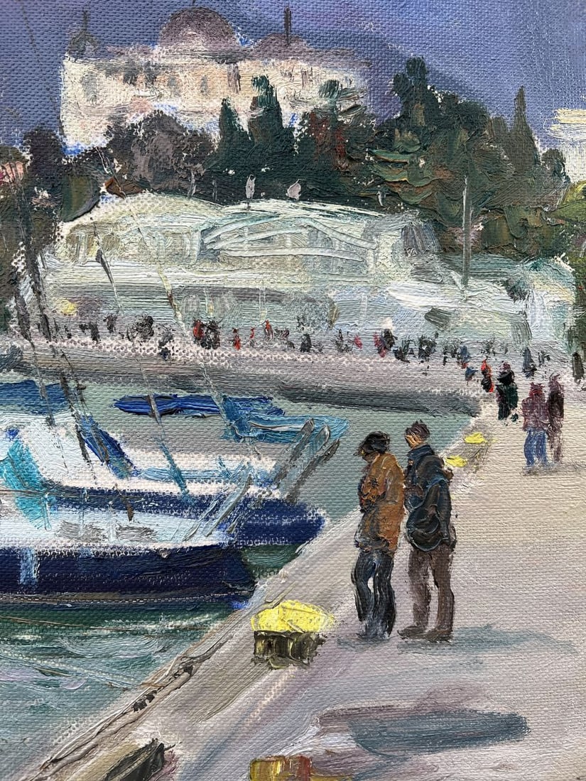 Oil painting City port V. Mishurovsky - 9