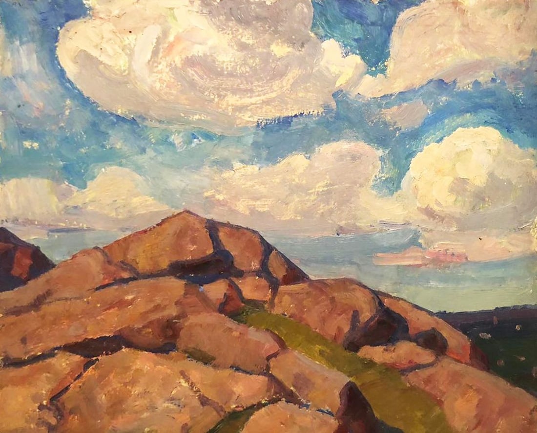 Oil painting Rocky landscape Khrustalenko Nikolai Alexandrovich: Title: Oil painting Rocky landscape Khrustalenko Nikolai Alexandrovich Description: NoGS 309A *** ABOUT THIS PAINTING *** * TITLE: "Rocky landscape" * ARTISTS: Khrustalenko Nikolai Alexandrovich * SIZ