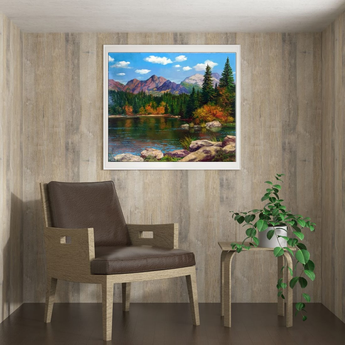 Oil painting Mountain Lake Anatoly Borisovich Tarabanov - 3