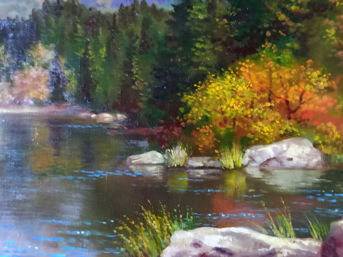 Oil painting Mountain Lake Anatoly Borisovich Tarabanov - 4