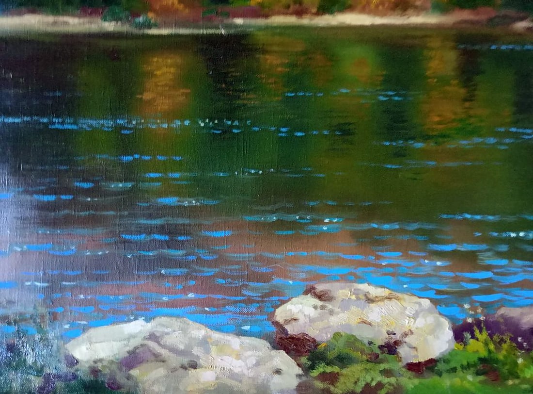 Oil painting Mountain Lake Anatoly Borisovich Tarabanov - 5