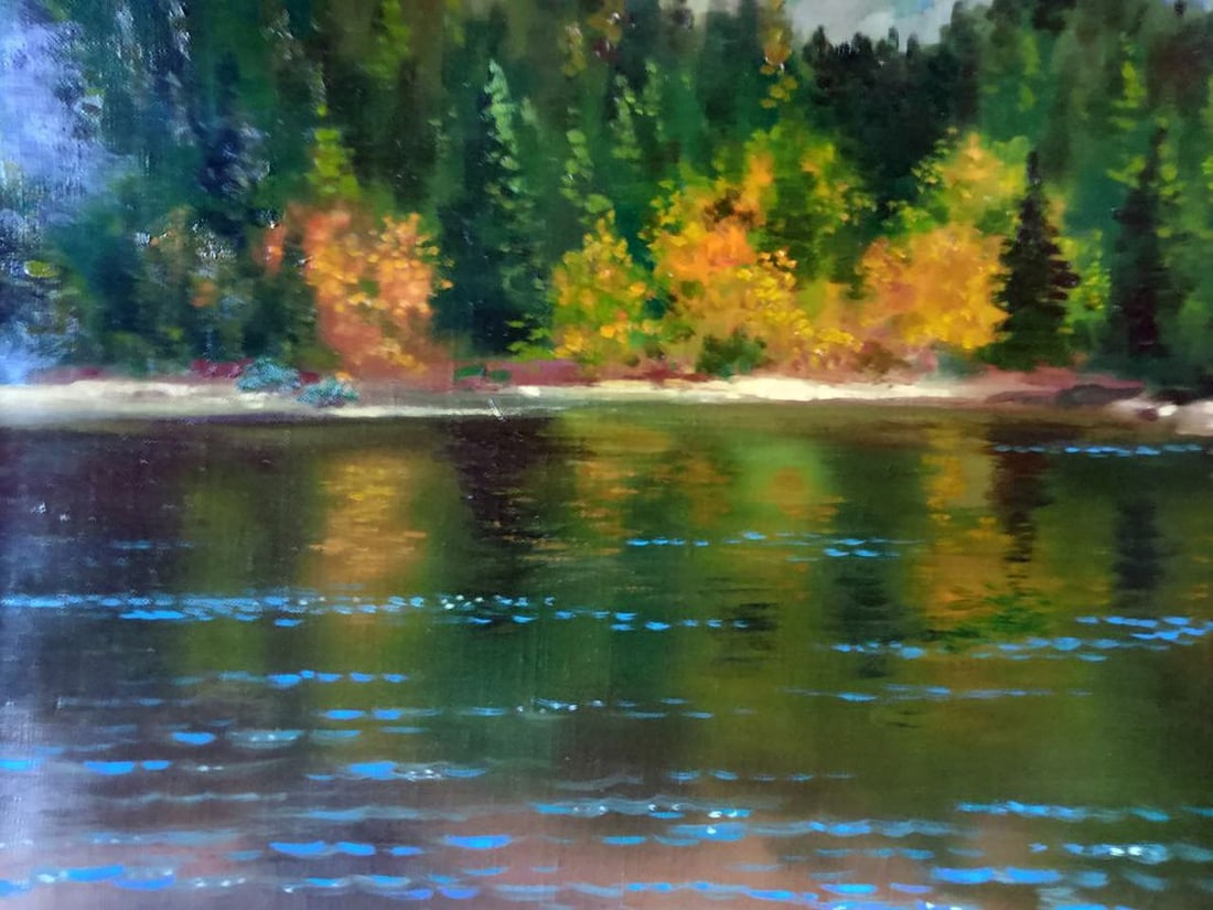 Oil painting Mountain Lake Anatoly Borisovich Tarabanov - 9