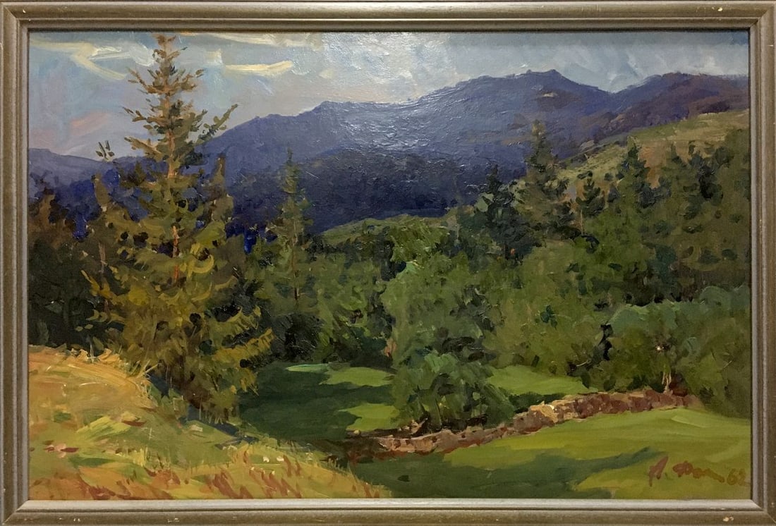 Oil painting Forest landscape Fomin Anatoly Nikiforovich: Title: Oil painting Forest landscape Fomin Anatoly Nikiforovich Description: NoVern 806 *** ABOUT THIS PAINTING *** * TITLE: "Forest landscape" * ARTISTS: Fomin Anatoly Nikiforovich * SIZE: 49x73 cm/'