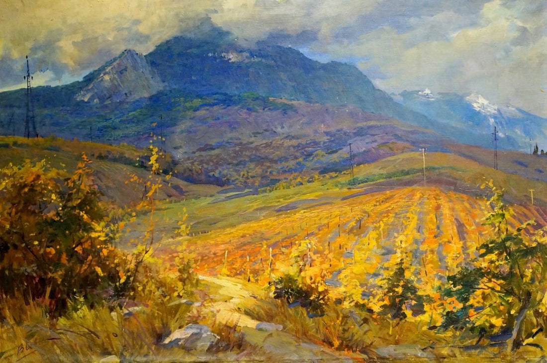 Oil painting Landscape of fields Sevets Victor Stepanovich (1 of 8)