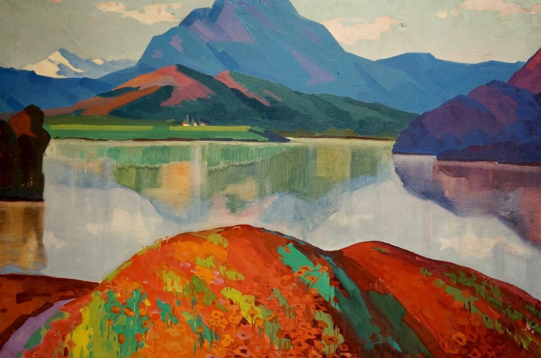 Oil painting Mountain landscape Atayan Armen Arshakovich: Title: Oil painting Mountain landscape Atayan Armen Arshakovich Description: NoVern 1262 *** ABOUT THIS PAINTING *** * TITLE: "Mountain landscape" * ARTISTS: Atayan Armen Arshakovich * SIZE: 80x120 cm