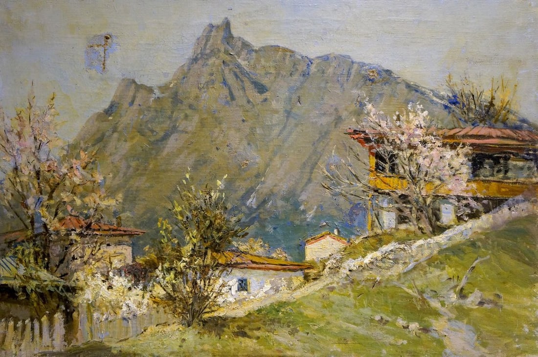 Oil painting Mountain landscape (1 of 8)
