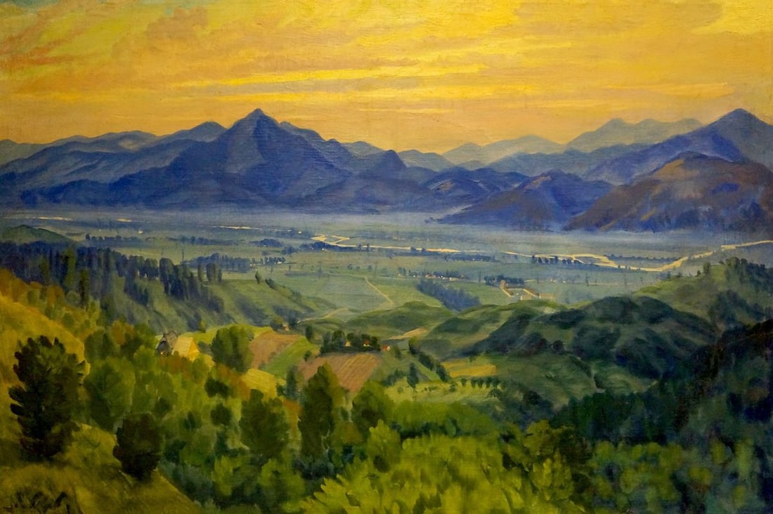 Oil painting Sunset landscape Manailo Fedor Fedorovich (1 of 8)