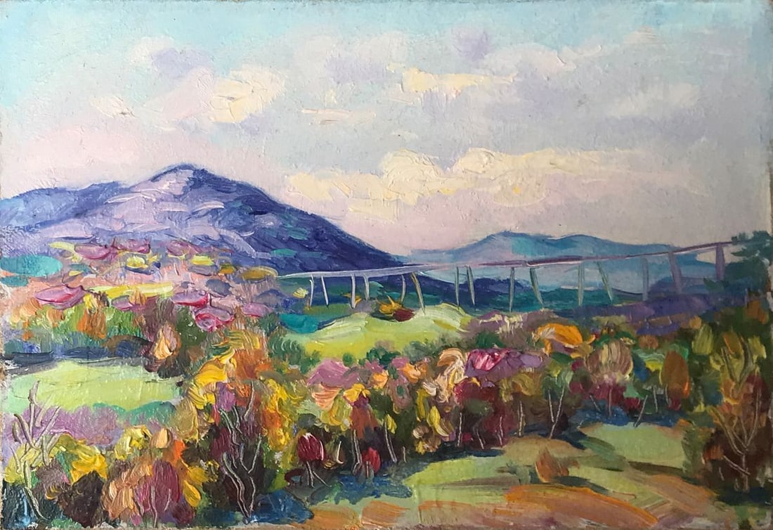 Oil painting Landscapes of Donbass Kuzeminsky Nikolay Borisovich: Title: Oil painting Landscapes of Donbass Kuzeminsky Nikolay Borisovich Description: NoAAA2040 "Landscapes of Donbass" is an oil painting that captures the natural beauty of the Donbass region. The